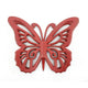 Wooden Butterfly Wall Plaque with Cutout Detail, Red
