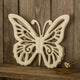 Wooden Butterfly Wall Plaque with Cutout Detail, White