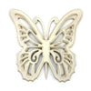Wooden Butterfly Wall Plaque with Cutout Detail White BM218334