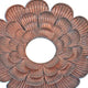 Blooming Metal Flower Wall Decor Mirror Set of 3 Copper BM218336