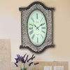 Wall Clock | Scalloped Wood Top & Bottom | Brown