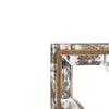 Square Wooden Wall Mirror with Rope Borders Gray BM218341