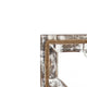 Square Wooden Wall Mirror with Rope Borders Gray BM218341