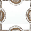 Square Wooden Wall Mirror with Rope Borders Gray BM218341