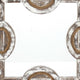 Square Wooden Wall Mirror with Rope Borders Gray BM218341
