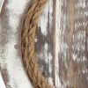 Square Wooden Wall Mirror with Rope Borders Gray BM218341