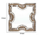 Square Wooden Wall Mirror with Rope Borders Gray BM218341