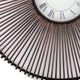 Wall Clock with Metal Fan Guard Design Frame Brown BM218347