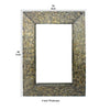 Rectangular Wall Mirror with Gravel Mosaic Border Brown BM218355