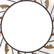 Round Metal Wall Mirror with Scroll Details Bronze and Gold BM218356
