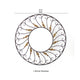 Round Metal Wall Mirror with Scroll Details Bronze and Gold BM218356