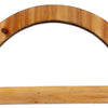 Farmhouse Style Rectangular Wooden Wall Mirror with Arched Top, Brown