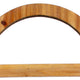 Farmhouse Style Rectangular Wooden Wall Mirror with Arched Top, Brown