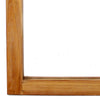 Farmhouse Style Rectangular Wooden Wall Mirror with Arched Top, Brown