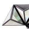 Prism Type Structured Wall Decor with Triangular Mirrors, Silver By Casagear Home