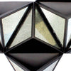 Prism Type Structured Wall Decor with Triangular Mirrors, Silver By Casagear Home