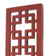 Lattice Design Wooden Frame Candle Holder with Mirror Insert Red BM218401