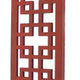 Lattice Design Wooden Frame Candle Holder with Mirror Insert Red BM218401