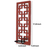 Lattice Design Wooden Frame Candle Holder with Mirror Insert Red BM218401