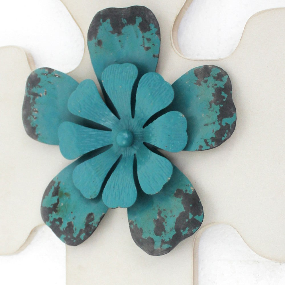 Rustic Wooden Cross Wall Decor White BM218406