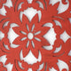 Square Wooden Floral Wall Plaque, Red