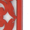 Square Wooden Floral Wall Plaque Red BM218410