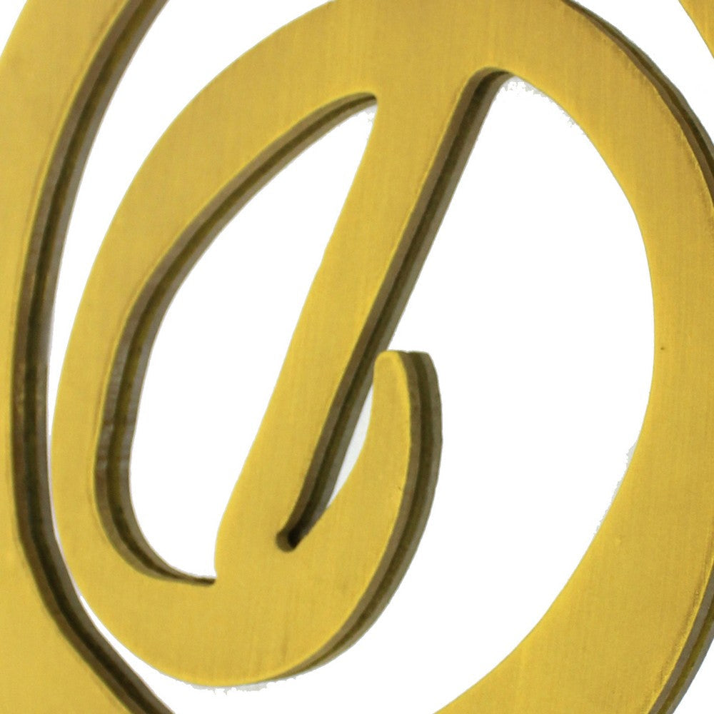 Wooden Oval Frame Wall Monogram with D Letter Yellow BM218414