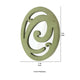Wooden Oval Frame Wall Monogram with C Letter Green BM218415