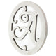 Wooden Oval Frame Wall Monogram with A Letter White BM218416