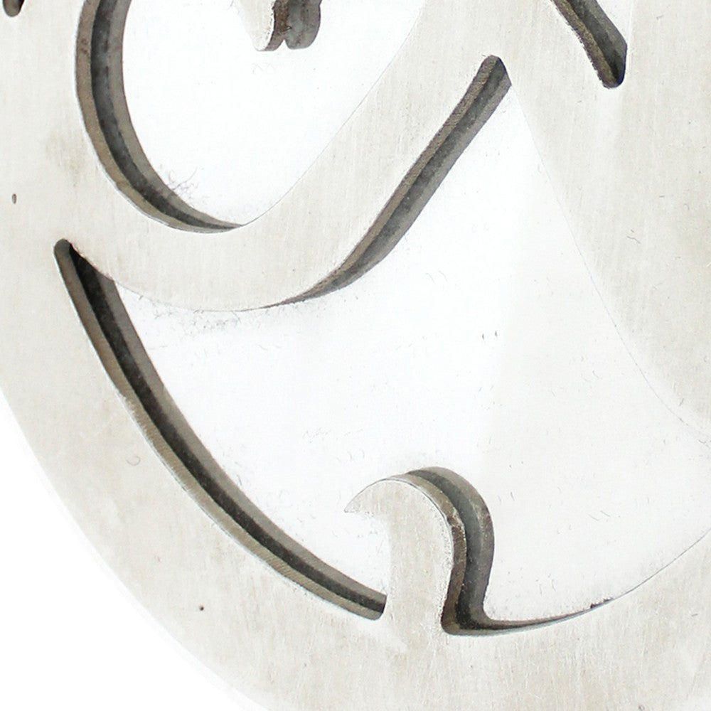 Wooden Oval Frame Wall Monogram with A Letter White BM218416