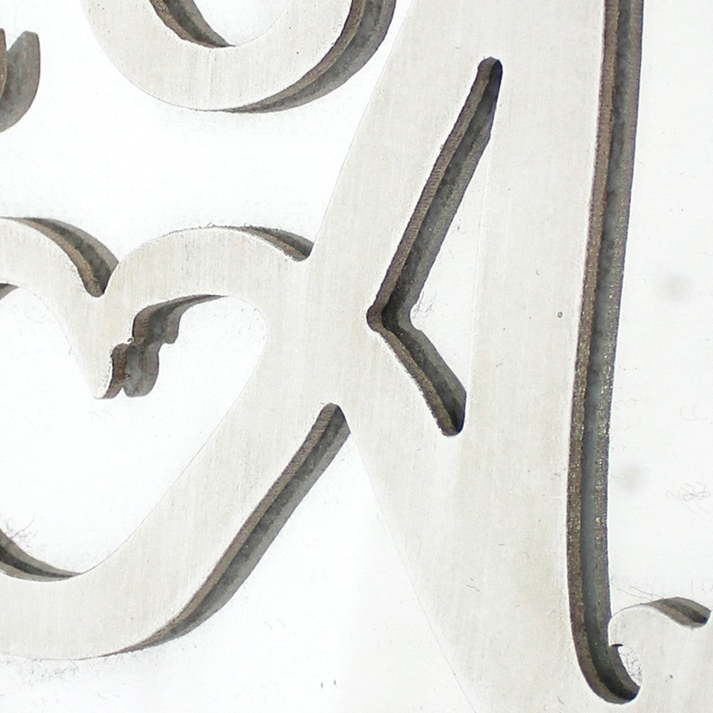 Wooden Oval Frame Wall Monogram with A Letter White BM218416