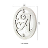 Wooden Oval Frame Wall Monogram with A Letter White BM218416