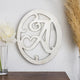 Wooden Oval Frame Wall Monogram with A Letter, White