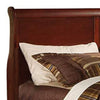 Paneled Eastern King Bed with Sleigh Headboard and Footboard Brown By Casagear Home BM218426