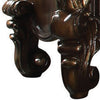 Traditional Wooden Nightstand with Antique Handles and Scrolled Legs Brown BM218447