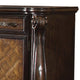 Traditional Wooden Dresser with 5 Drawers and 2 Cabinets, Brown
