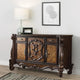 Traditional Wooden Dresser with 5 Drawers and 2 Cabinets, Brown