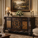 Traditional Wooden Dresser with 5 Drawers and 2 Cabinets, Brown