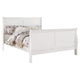 Transitional Panel Design Sleigh Twin Size Bed, White