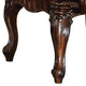 Wood Armchair | Button Tufted Backrest | Carved Details | Set of 2 | Brown