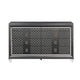8 Drawer Wooden Dresser with Mirror Accents and Diamond Pattern Black BM218519