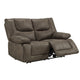 Power Motion Reclining Leatherette Loveseat with Pillow Top Armrests Brown BM218529