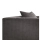 Fabric Upholstered Wooden Sofa Chair with Nail Head Trim Gray BM218559