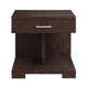 Wooden End Table with 1 Drawer Brown BM218616