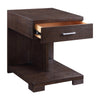 Wooden End Table with 1 Drawer Brown BM218616