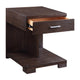 Wooden End Table with 1 Drawer Brown BM218616