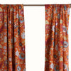 4 Piece Polyester Window Panel Set with Floral Print, Multicolor By Casagear Home