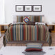 Cotton Quilt Set | Stripe Pattern | 2 Pillows & 2 Quilts | Multicolor