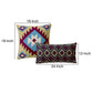 Decorative Pillow with Geometric Native Print Pair of 2 Multicolor By Casagear Home BM218791