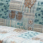 Reversible Sea Life Print Loveseat Protector with Elastic Strap, Blue By Casagear Home